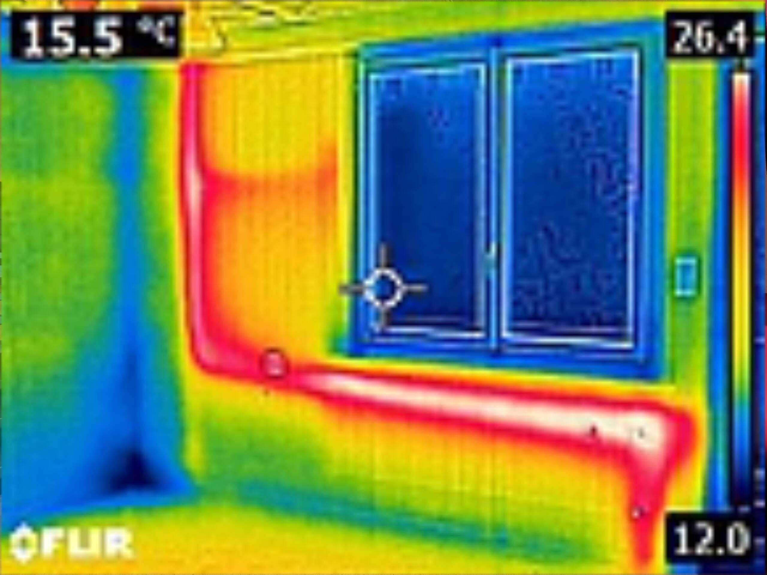 Wärmebild Fenster und Heizung Wärmebild Fenster und Heizung